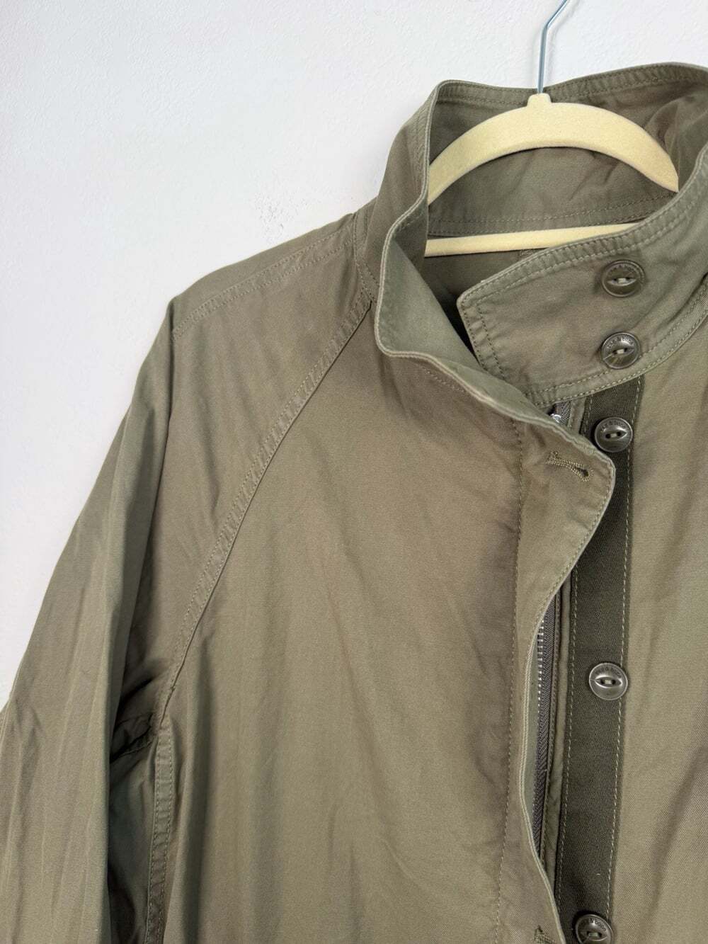 Rag And Bone Mazie Cotton-gabardine Jacket Size Large Olive Green Utility Coat - Picture 2 of 16